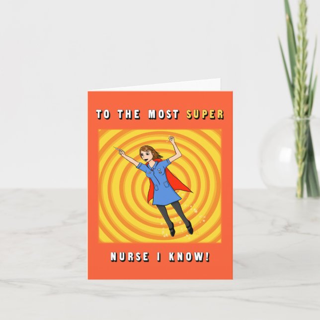 Toppen sjuksköterska/Tack/födelsedagskort Tack Kort (Framsida)