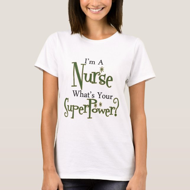 Toppen sjuksköterska tee shirt (Framsida)