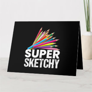 Toppen Sketchy I Teckning Artist Föredragande Sket Kort