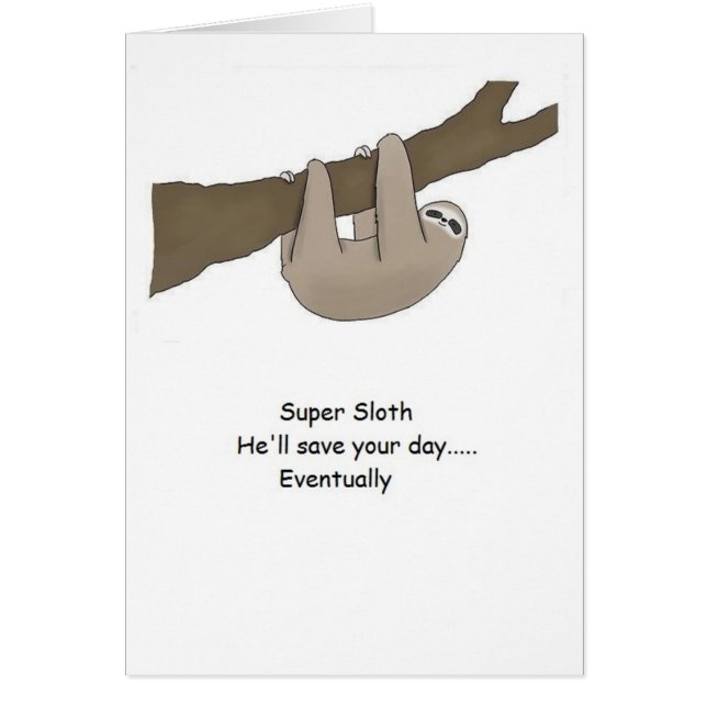 Toppen Slothhjälte Hälsningskort (Framsidan)