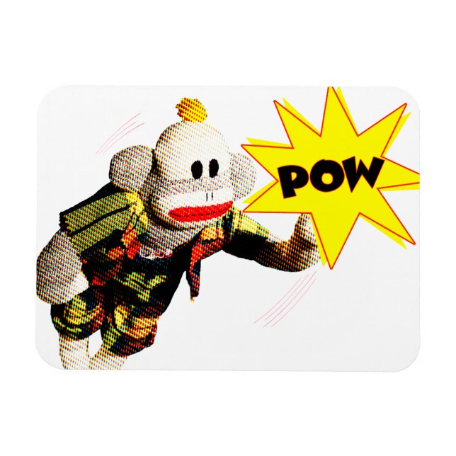 Toppen SockMonkey Hero Magnet (Horisontell)