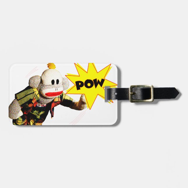 Toppen SockMonkey hjälte Bagagebricka (Horisontell Framsida)