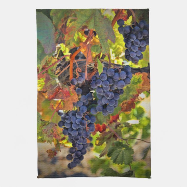 Toppen Söt Vin Vineyard Thworthy Kitchen Towel Kökshandduk (Vertikal)