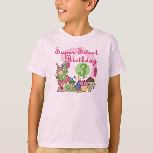 Toppen Söta 3:e födelsedag Tshirts och presenter (Framsida)