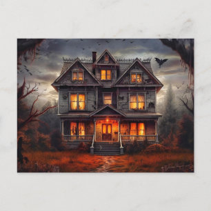 Toppen Spooky Haunted House Vykort