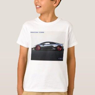 toppen sportbil på vita pojkar t-shirt