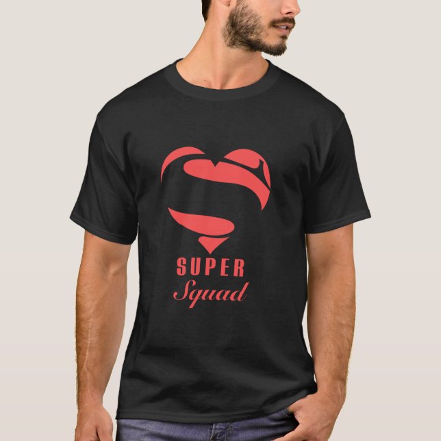 Toppen Squad Superhjälte Gift-familjens julhelg T Shirt (Framsida)