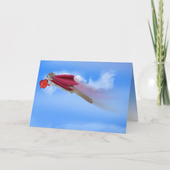 Toppen Squirrel Valentine Delivery Service Helgkort (Framsida)