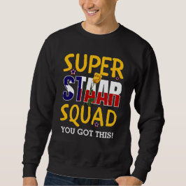 Toppen Staar Squad Teacher-testdag Lång Ärmad Tröja