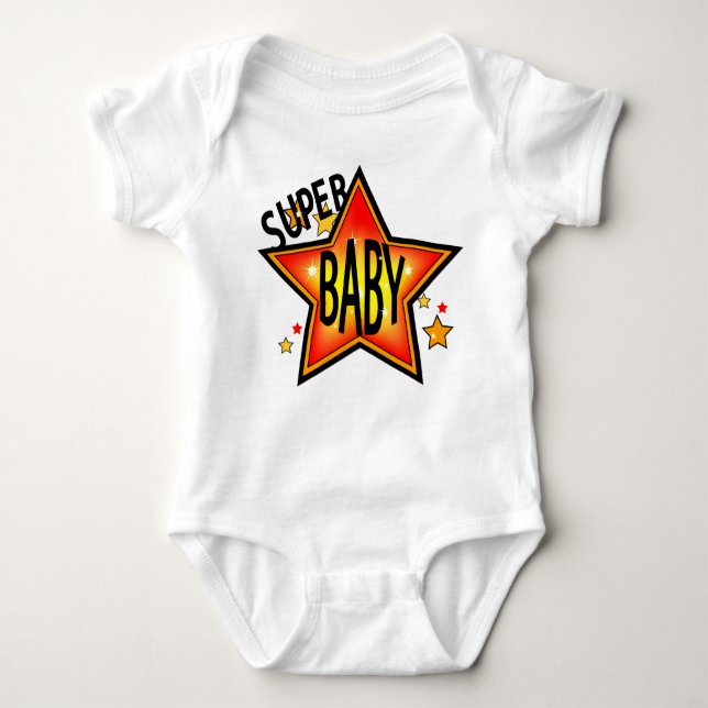 Toppen Star Baby Spädbarnsdräkt Tee Shirt (Framsida)