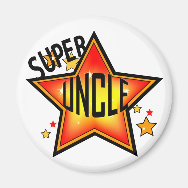 Toppen Star farbror Funny Magnet (Framsidan)