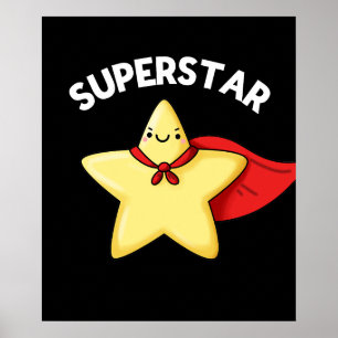 Toppen Star Funny Astronomy Pun Mörk BG Poster
