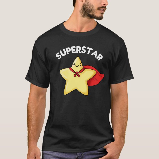 Toppen Star Funny Astronomy Pun Mörk BG T Shirt (Framsida)