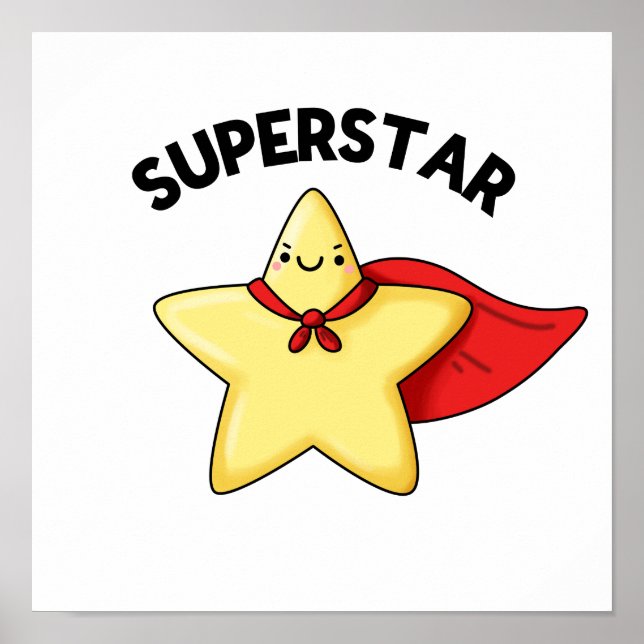 Toppen Star Funny Astronomy Pun Poster (Framsidan)