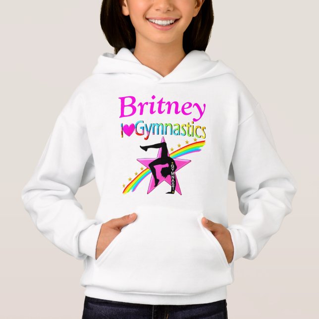 TOPPEN STAR GYMNASTICS PERSONLIG HOODIE T SHIRT (Framsida)