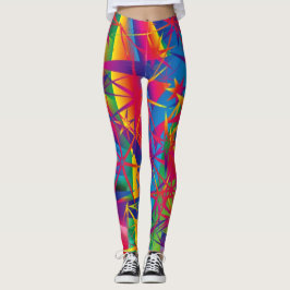 Toppen Star Leggings - Bright Bold Färg - Yoga