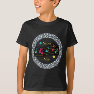 Toppen Star Musik noter T Shirt