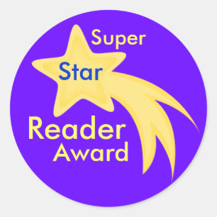 Toppen Star Reader Award Stickers Runt Klistermärke