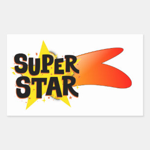 Toppen Star School Sticker Rektangulärt Klistermärke
