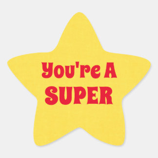 Toppen Star Sticker Stjärnformat Klistermärke