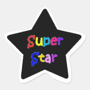 Toppen Star Stickers Stjärnformat Klistermärke