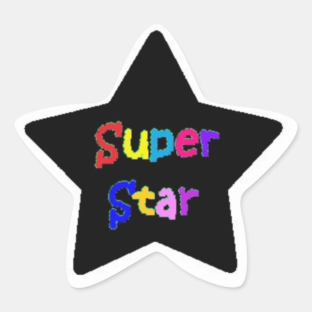 Toppen Star Stickers Stjärnformat Klistermärke (Framsida)