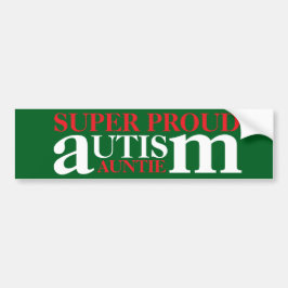 toppen stolt autism Auntie Bildekal