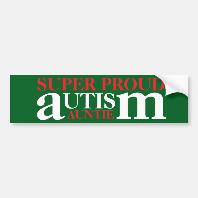 toppen stolt autism Auntie Bildekal (Framsidan)