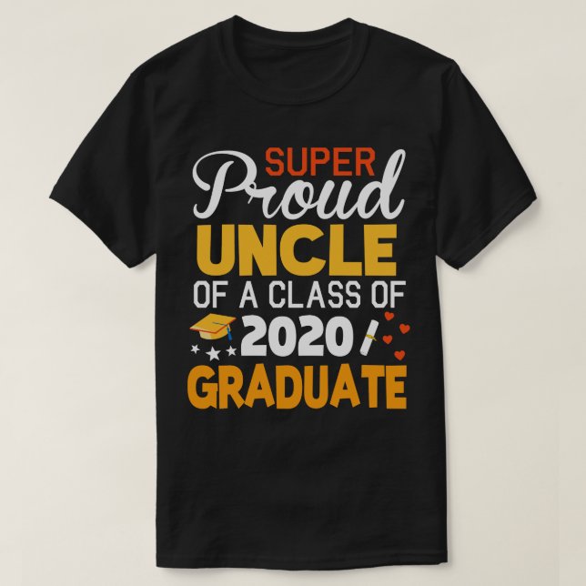 Toppen, stolt farbror, av klass 2020 Student Seni T Shirt (Design framsida)