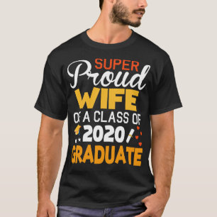 Toppen stolt hustru av klass 2020 Student Senio T Shirt