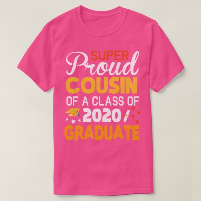 Toppen stolt kusin i klass 2020 Student Sen T Shirt (Design framsida)