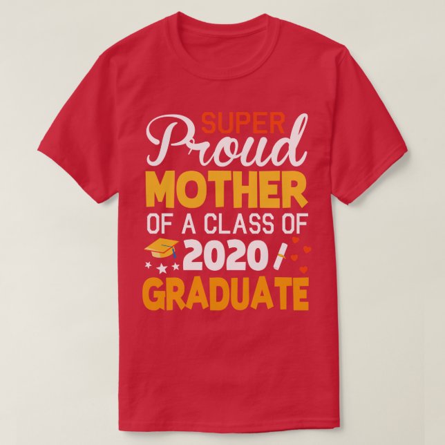 Toppen stolt Mor av klass 2020 Student Sen T Shirt (Design framsida)