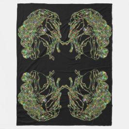 Toppen Storlek Neon Frog Fleecefilt