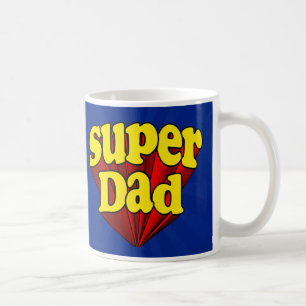 Toppen, superhjälten Red/Gult/Blue Fars dag Kaffemugg