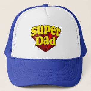 Toppen, superhjälten Red/Gult/Blue Fars dag Keps