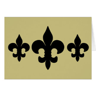 Toppen svärtar Fleur de lis Hälsningskort