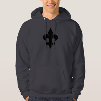Toppen svärtar Fleur de lis Hoodie