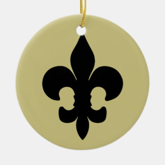 Toppen svärtar Fleur de lis Julgransprydnad Keramik