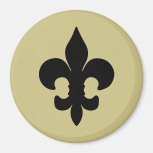 Toppen svärtar Fleur de lis Magnet