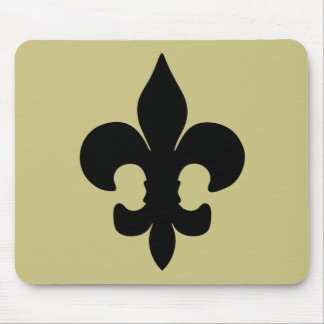 Toppen svärtar Fleur de lis Musmatta