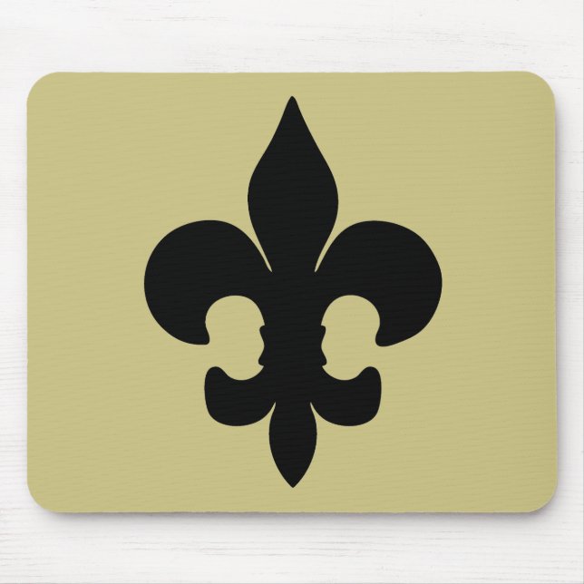 Toppen svärtar Fleur de lis Musmatta (Framsidan)