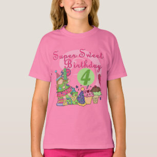 Toppen Sweet 4e födelsedagen T-shirts och presente