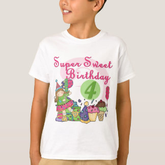 Toppen Sweet 4e födelsedagen T-shirts och presente