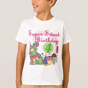 Toppen Sweet 4e födelsedagen T-shirts och presente