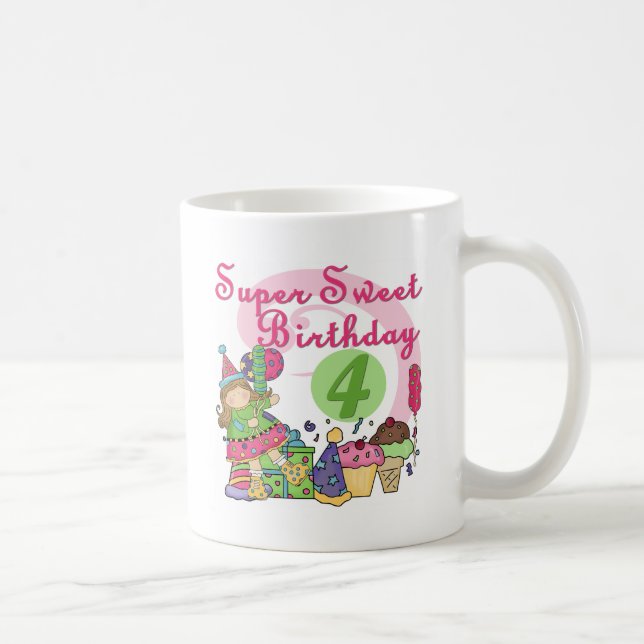 Toppen Sweet 4e födelsedagen T-shirts och presente Kaffemugg (Höger)