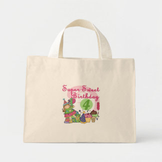 Toppen Sweet 4e födelsedagen T-shirts och presente Mini Tygkasse