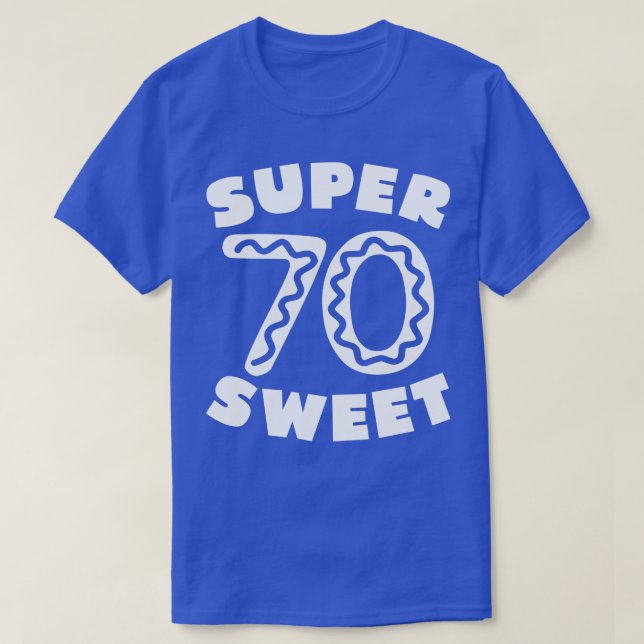 Toppen Sweet 70 Birthday Icing 2 T Shirt (Design framsida)