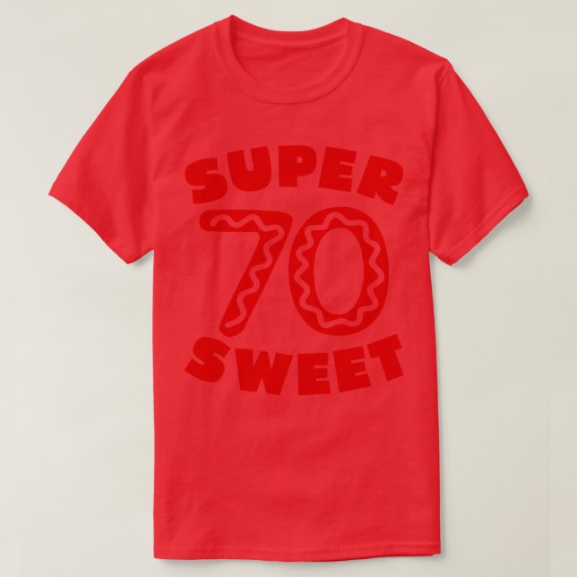 Toppen Sweet 70 Birthday Icing T Shirt (Design framsida)