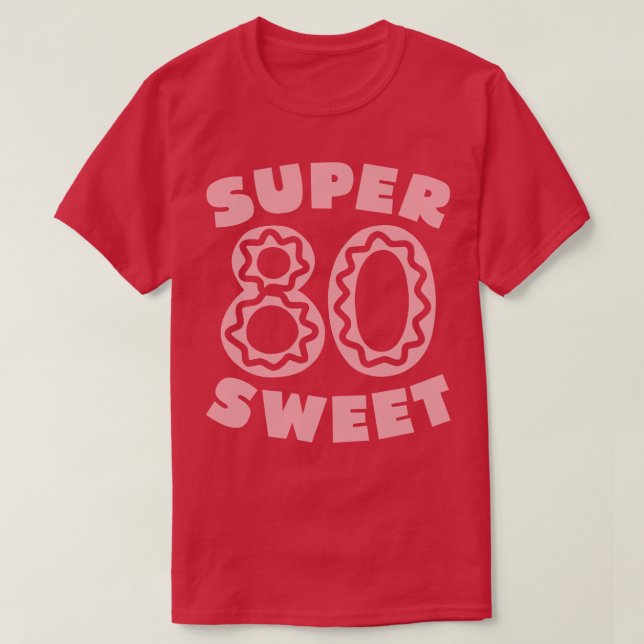Toppen Sweet 80 Birthday Icing 1 T Shirt (Design framsida)