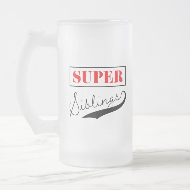 Toppen Syskon Frostat Ölglas (Vänster)